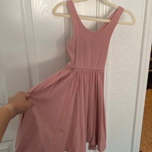 Alice & Ames pink polka dot tank dress 6